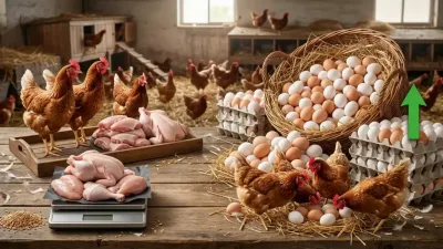 Tavuk eti ve yumurta üretiminde yükseliş
