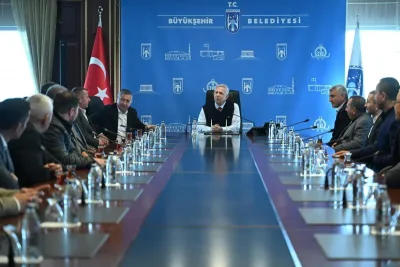 Beypazarı muhtarlarından Mansur Yavaş’a teşekkür ziyareti